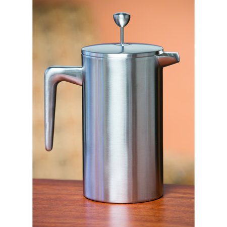 Service Ideas Coffee Press, 12 oz., Double wall Stainless Steel, Brushed PDWSA350BS